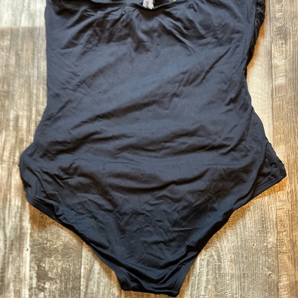 Elegant Black One-Piece Swimsuit Size 16W - Picture 7 of 9